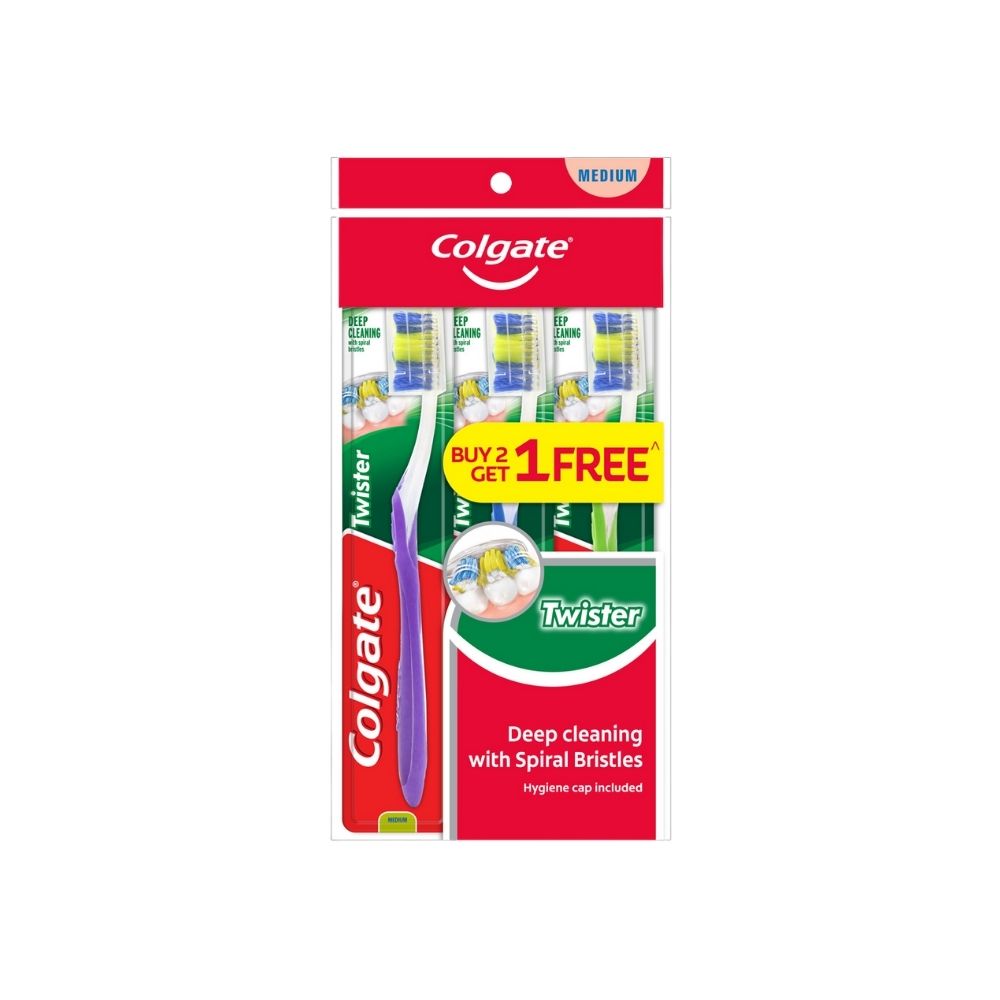 Colgate Twister Medium Toothbrush Value Pack 